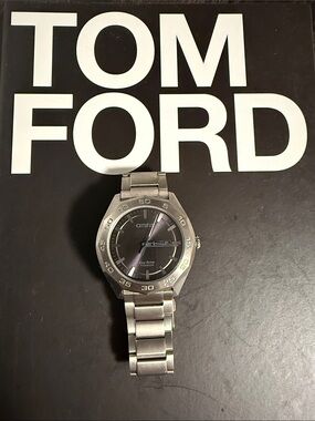 Citizen Men's Silver Titanium Bracelet Watch with Black Dial